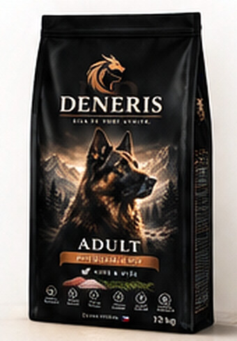 Balení krmiva DENERIS ADULT 12 kg – kuře a rýže